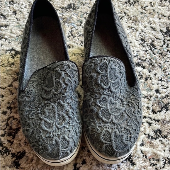 Stella McCartney Binx Slip On Platform Sneakers Gray Lace 39 - Picture 1 of 5